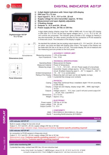 data sheet AD72P