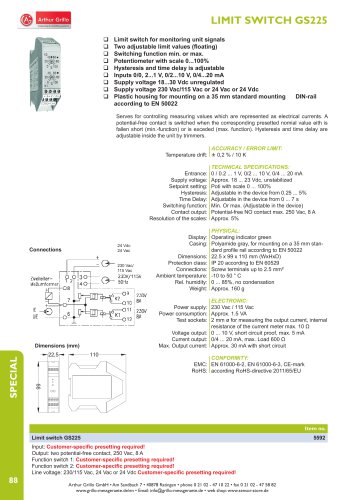 data sheet GS225