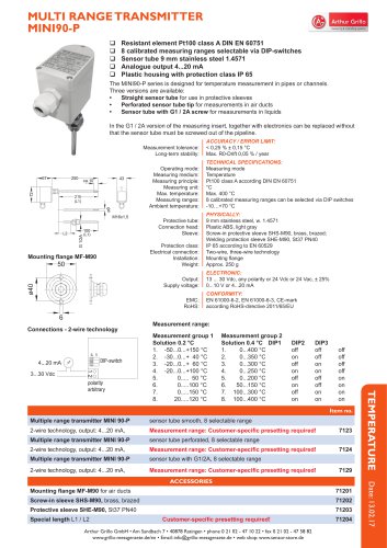 data sheet MINI90P