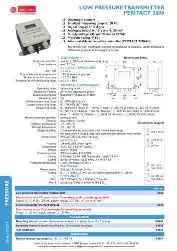 data sheet Peritact2000