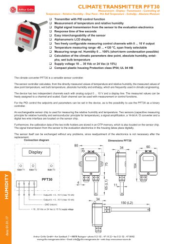 data sheet PFT30