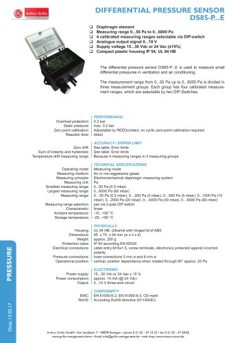 DIFFERENTIAL PRESSURE SENSOR