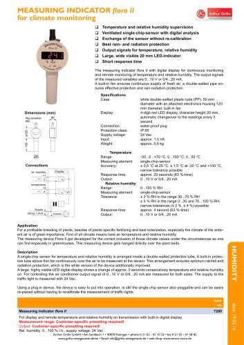 Flora II - measuring indicator for climate monitoring