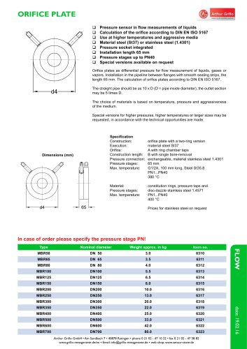 Orifice plate