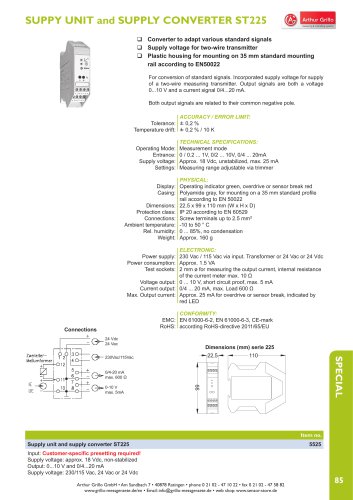 Supply unit and supply converter ST225