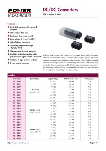 TRACO TES1 Series