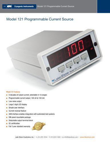 Model 121 Programmable Current Source Model 121