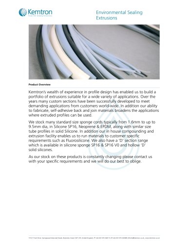 Environmental Sealing Extrusions