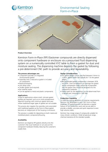 Environmental Sealing Form-in-Place