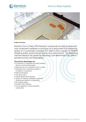 Form-in-place Conductive Elastomeric Gasket