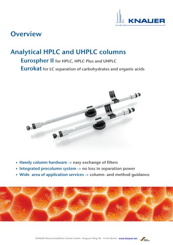 Analytical HPLC and UHPLC columns