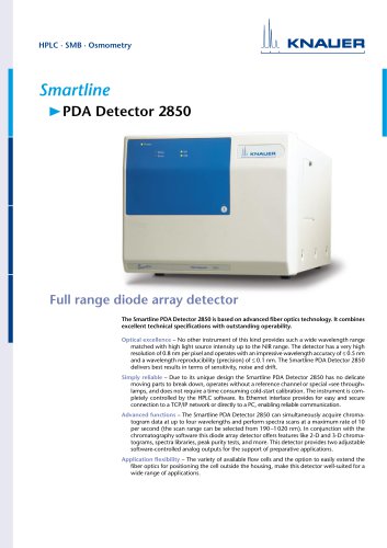 PDA Detector 2850