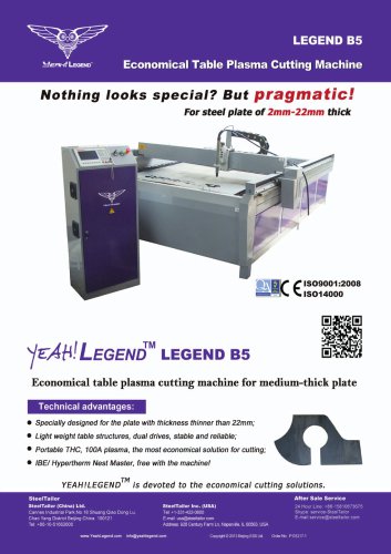 B5 Economical table Plasma CNC Cuting Machine