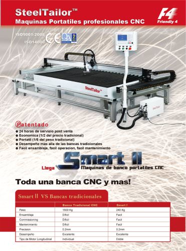 SteelTailor- Smart II,Portable cnc plasma bench cutting machines(es)