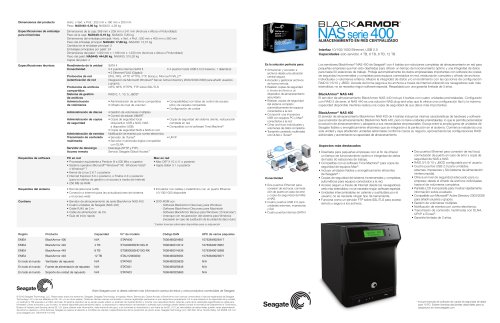 Servidor de almacenamiento de red BlackArmor® NAS 440