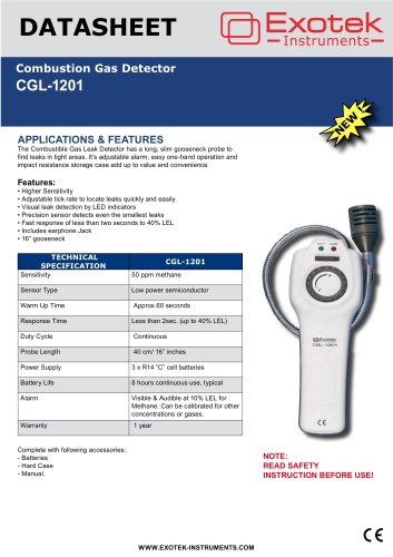 Combustion Gas Detector CGL-1201