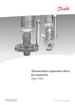 Thermostatic expansion valves for ammonia, type TEA