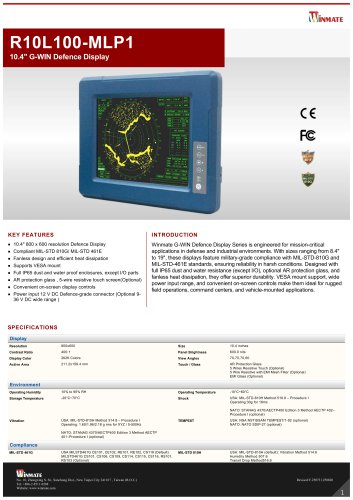 10.4" G-WIN Defence Display R10L100-MLP1