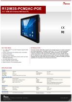 12.1" ARM A53 S Series HMI Panel PC R12IM3S-PCM2AC-POE
