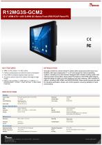 12.1" ARM A78 + A55 G-WIN GC-Series Front IP65 PCAP Panel PC R12MG3S-GCM2