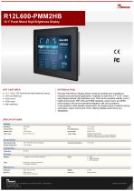 12.1" Panel Mount High Brightness Display R12L600-PMM2HB 