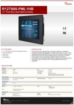 12.1" Panel Mount High Brightness Display R12T600-PML1HB 