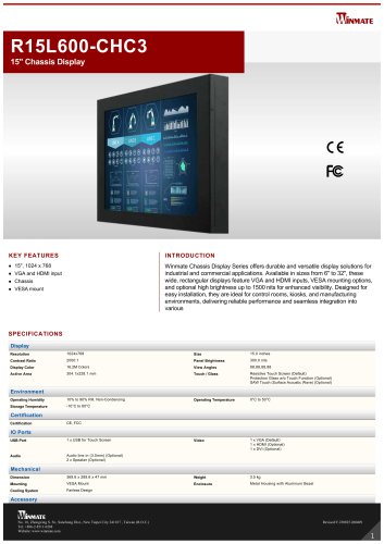 15" Chassis Display R15L600-CHC3