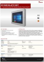 15" Intel Atom® x6413E IP67 Stainless Resistive Chassis Panel PC R15IE3S-67C3ST