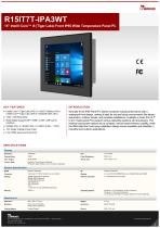 15" Intel® Core™ i5 (Tiger Lake) Front IP65 Wide Temperature Panel PC R15IT7T-IPA3WT