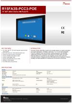15" NXP i.MX6 S Series HMI Panel PC R15FA3S-PCC3-POE