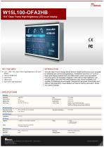 15.6” Open Frame High Brightness LCD touch display W15L100-OFA2HB