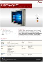 17" IP67 Stainless Resistive Chassis Panel PC with Intel Atom® x6413E R17IE3S-67M1ST