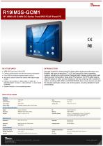 19" ARM A53 G-WIN GC-Series Front IP65 PCAP Panel PC R19IM3S-GCM1