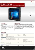 19" Intel® Core™ i3/i5/i7 (Coffee Lake Refresh) Front IP65 Panel PC R19IF7T-IPA1