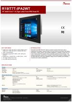 19" Intel® Core™ i5 (Tiger Lake) Front IP65 Panel PC R19IT7T-IPA2WT