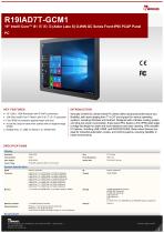19" Intel® Core™ i9 / i7/ i5 / i3 (Alder Lake S) G-WIN GC Series Front IP65 PCAP Panel PC R19IAD7T-GCM1