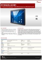 19" Qualcomm® Snapdragon™ 660 G-WIN GC-Series Front IP65 PCAP Panel PC  R19IQ3S-GCM1