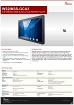 21.5" ARM A53 G-WIN GC-Series Front IP65 PCAP Panel PC W22IM3S-GCA3