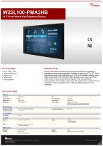 21.5" Panel Mount High Brightness Display W22L100-PMA3HB