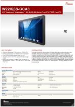 21.5" Qualcomm Snapdragon™ 660 G-WIN GC-Series Front IP65 PCAP Panel PC W22IQ3S-GCA3