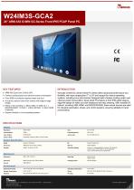 24" ARM A53 G-WIN GC-Series Front IP65 PCAP Panel PC W24IM3S-GCA2