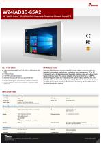 24" Intel® Core™ i5-1235U IP65 Stainless Resistive Chassis Panel PC W24IAD3S-65A2