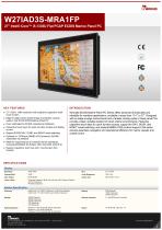 27" Intel® Core™ i5-1335U Flat PCAP ECDIS Marine Panel PC W27IAD3S-MRA1FP