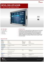 32” Open Frame High Brightness Display W32L300-OFA3HB