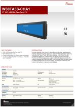 37" NXP i.MX6 Bar Type Panel PC W38FA3S-CHA1