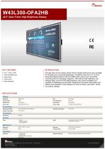42.5" Open Frame High Brightness Display W43L300-OFA2HB