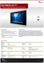 7" ARM A53 G-WIN GC-Series Front IP65 PCAP Panel PC W07IM3S-GCT1