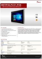 7" Intel® Pentium® N4200 S Series HMI Panel PC W07IP3S-PCO1-POE