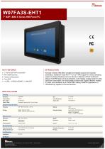 7" NXP i.MX6 E Series HMI Panel PC W07FA3S-EHT1