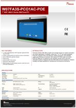 7" NXP i.MX6 S Series HMI Panel PC W07FA3S-PCO1AC-POE